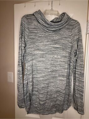 Lou & Grey Marled Gray Cowl Neck Pullover